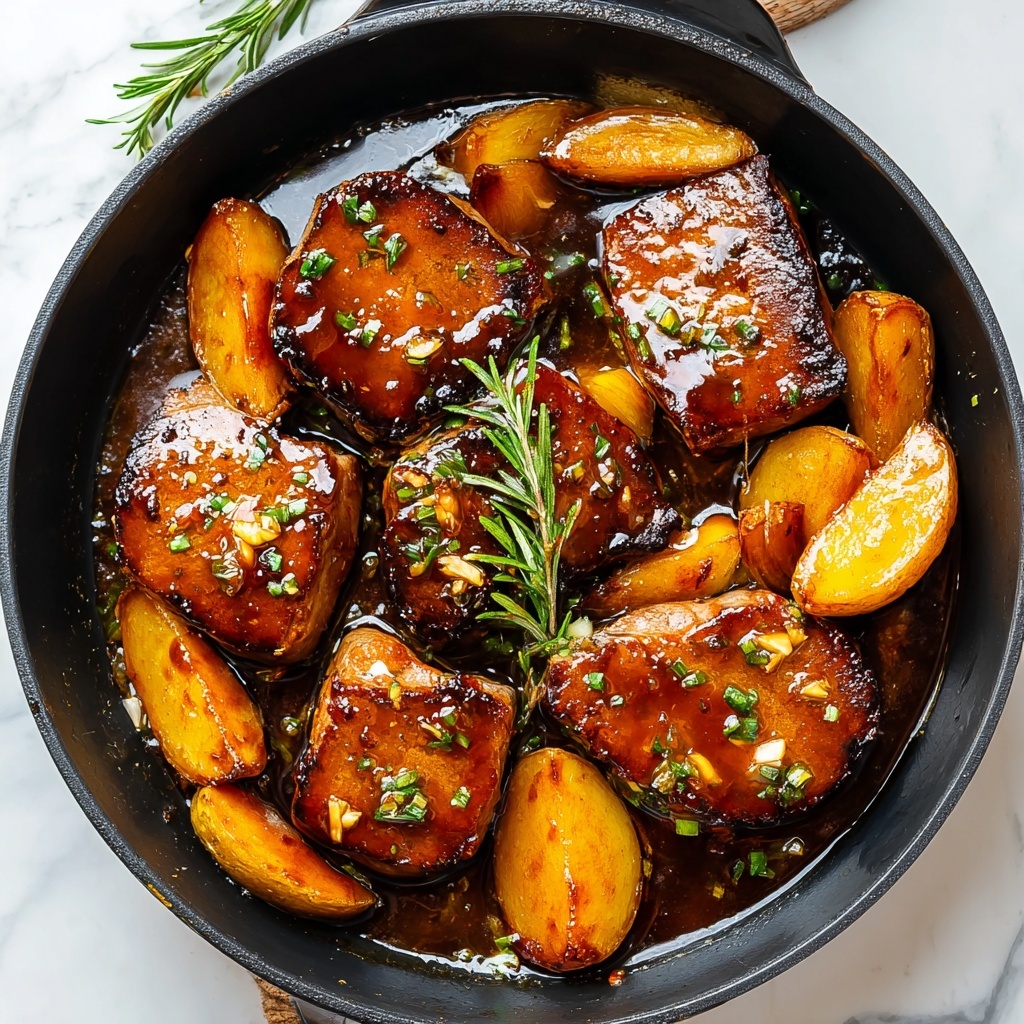 Sweet Honey Garlic Pork Chops Recipe - Recipe Image