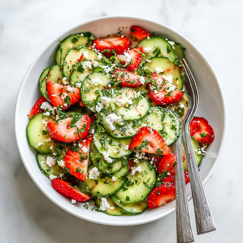 Strawberry Cucumber Salad with Feta, Mint, and Basil Recipe - Recipe Image