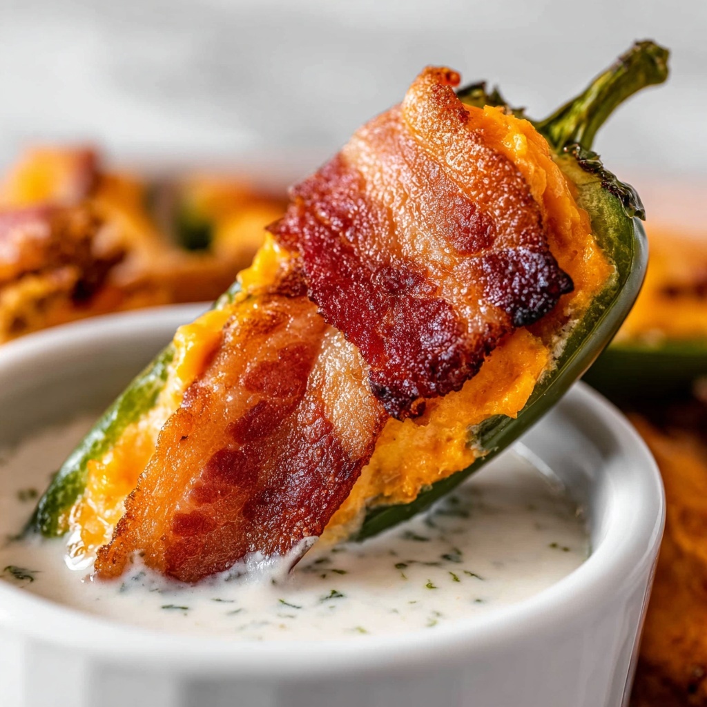 Bacon-Wrapped Jalapeno Poppers with Cream Cheese and Cheddar Recipe - Recipe Image