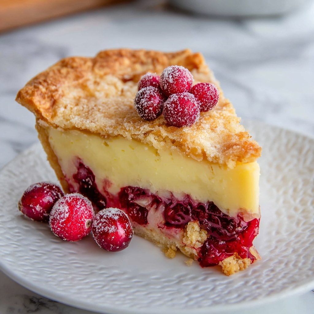 Cranberry Custard Pie Recipe - Recipe Image