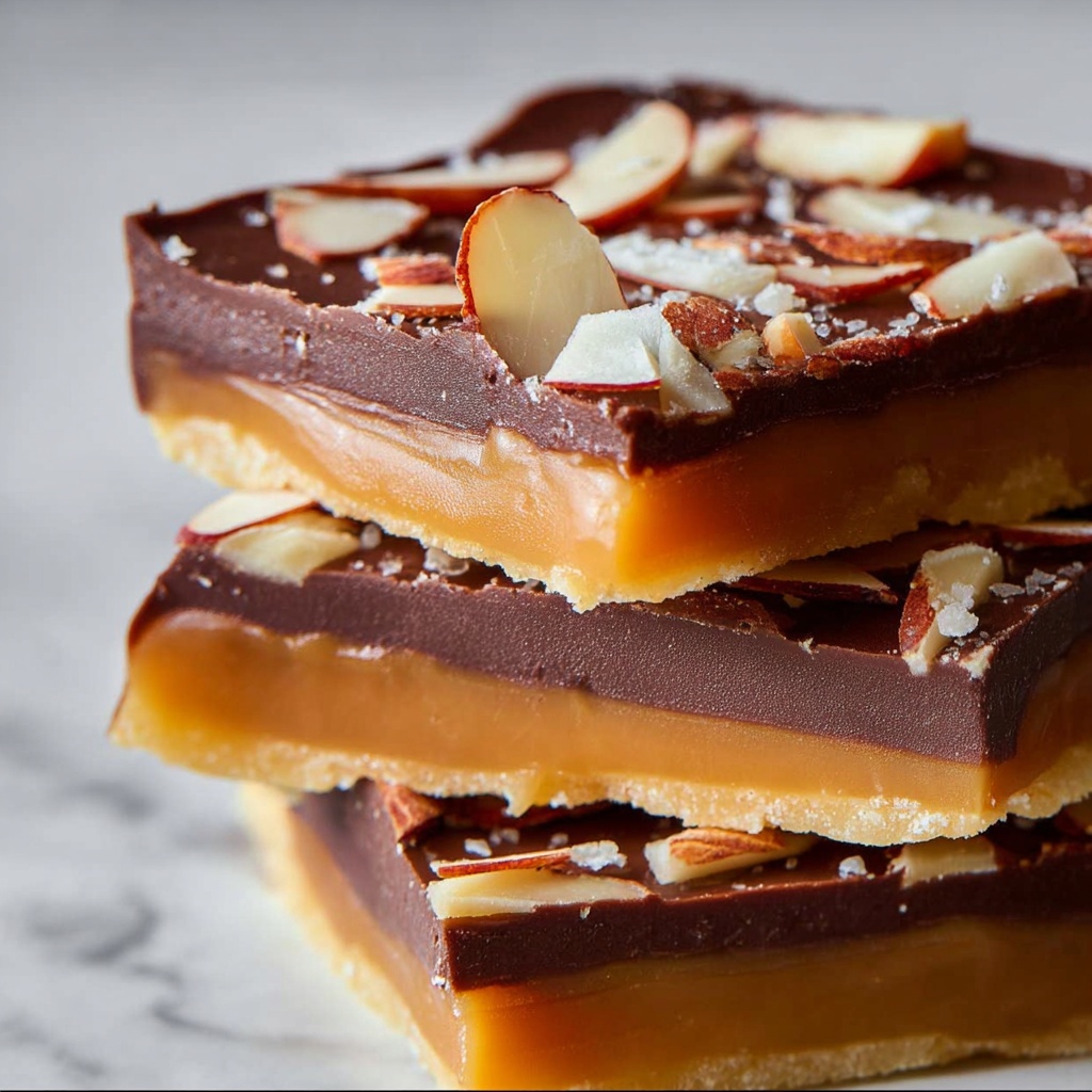 Homemade Toffee with Chocolate and Almonds Recipe - Recipe Image