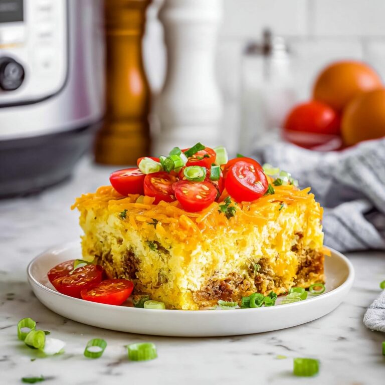 Crockpot Breakfast Casserole with Bacon, Vegetables, and Cheddar Recipe