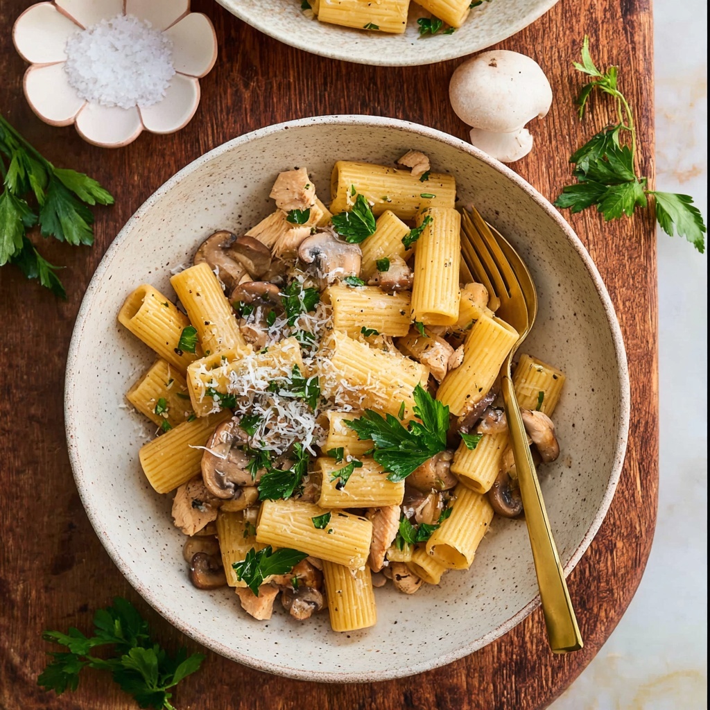 Creamy Chicken and Mushroom Pasta Recipe - Recipe Image