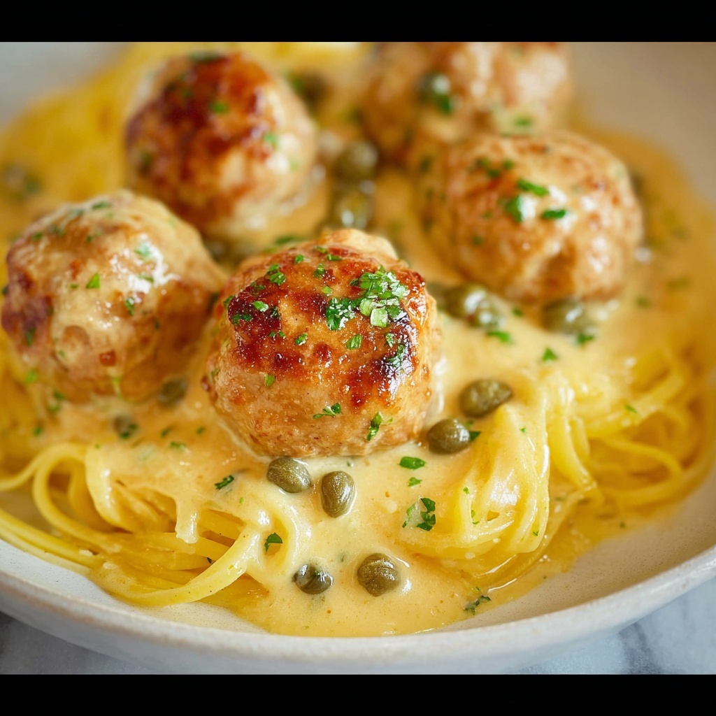 Chicken Piccata Meatballs Recipe - Recipe Image