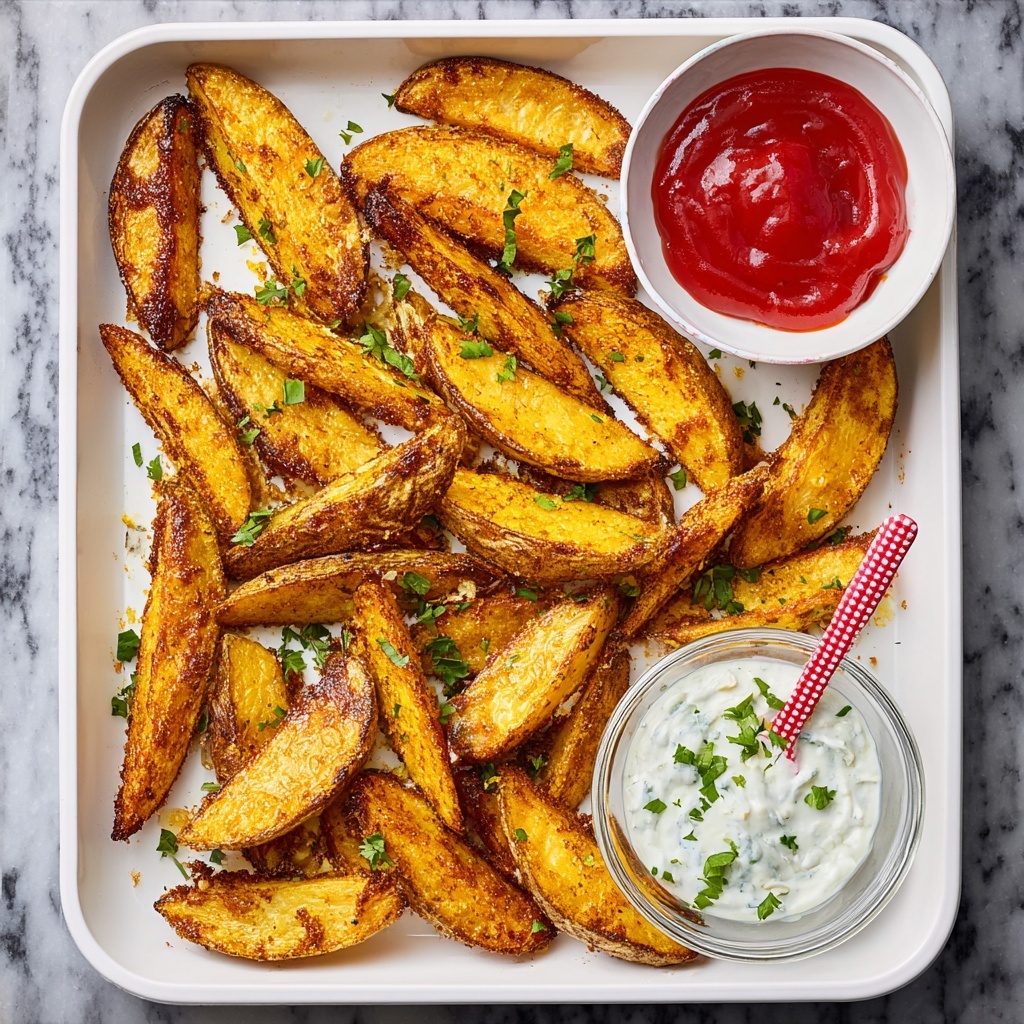 Crispy Parmesan Potato Wedges Recipe - Recipe Image