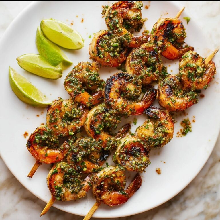 Pesto Shrimp Skewers Recipe