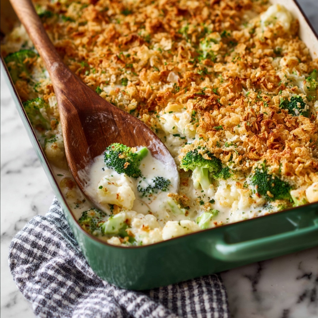 Broccoli Cauliflower Casserole Recipe - Recipe Image