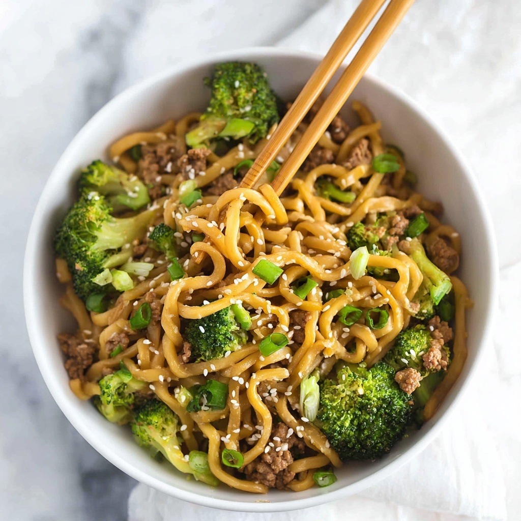 Chinese Beef and Broccoli Noodles Recipe - Recipe Image