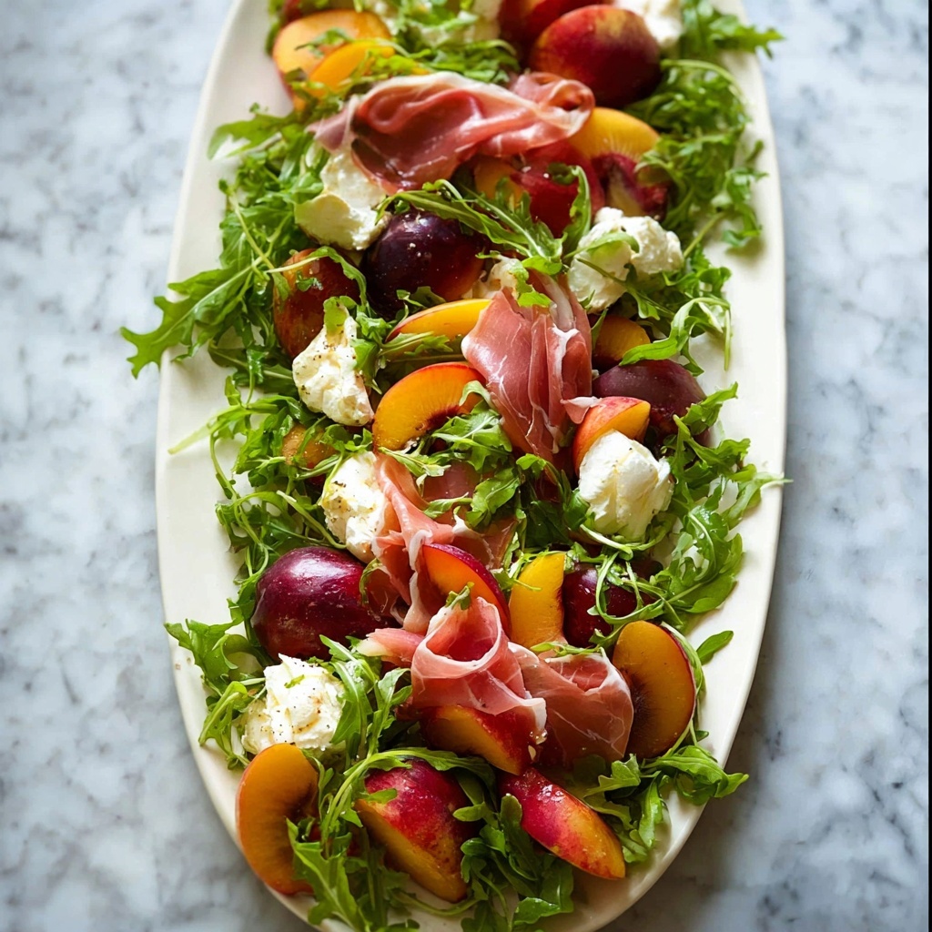 Peach Salad with Mozzarella and Prosciutto Recipe - Recipe Image