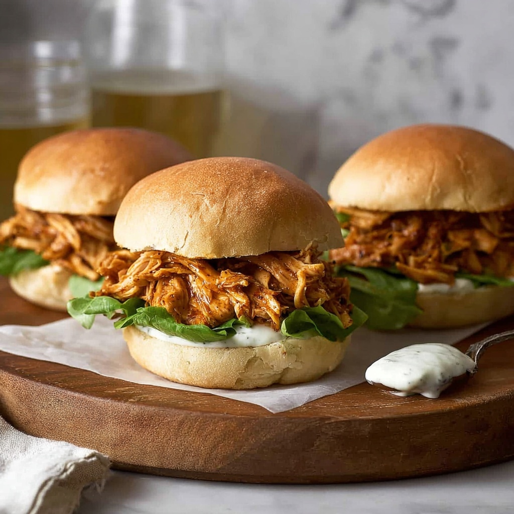 Slow Cooker Honey Buffalo Chicken Sliders Recipe - Recipe Image
