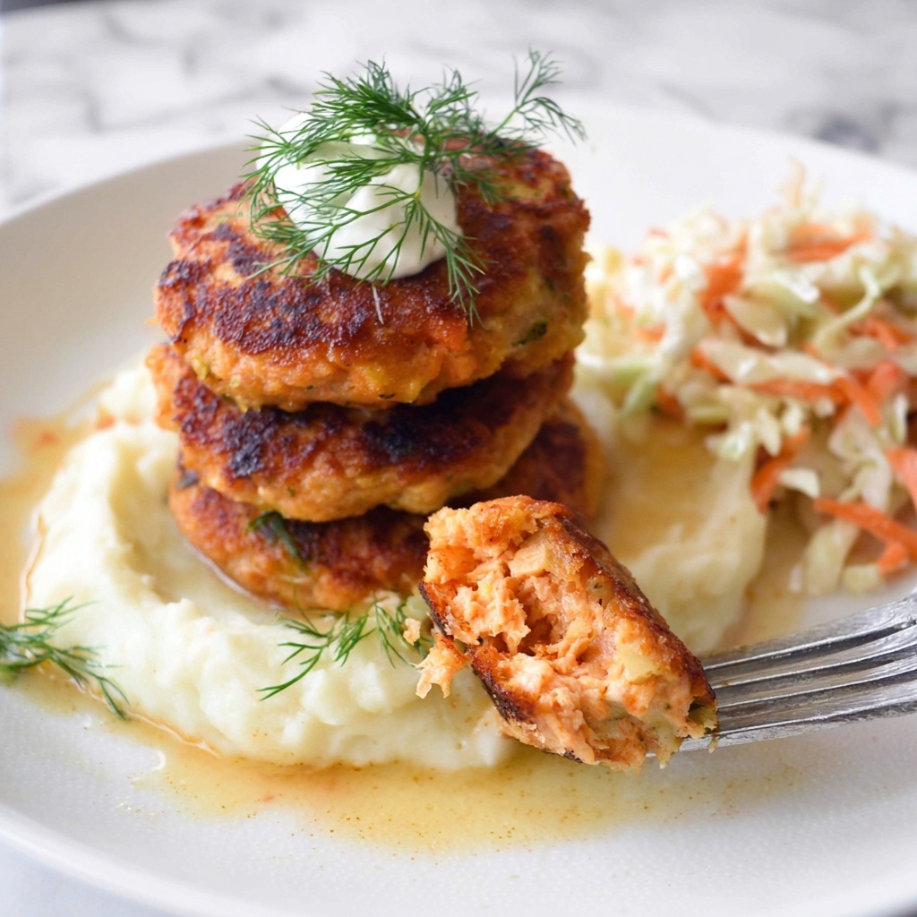 Baked Salmon Patties with Dill and Parmesan Recipe - Recipe Image