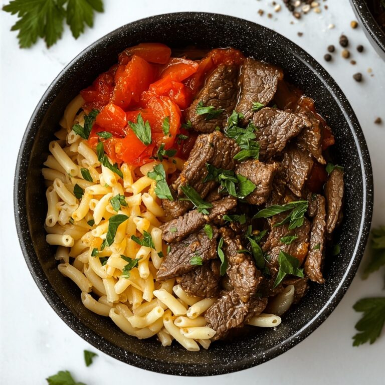 Philly Cheese Steak Pasta Recipe