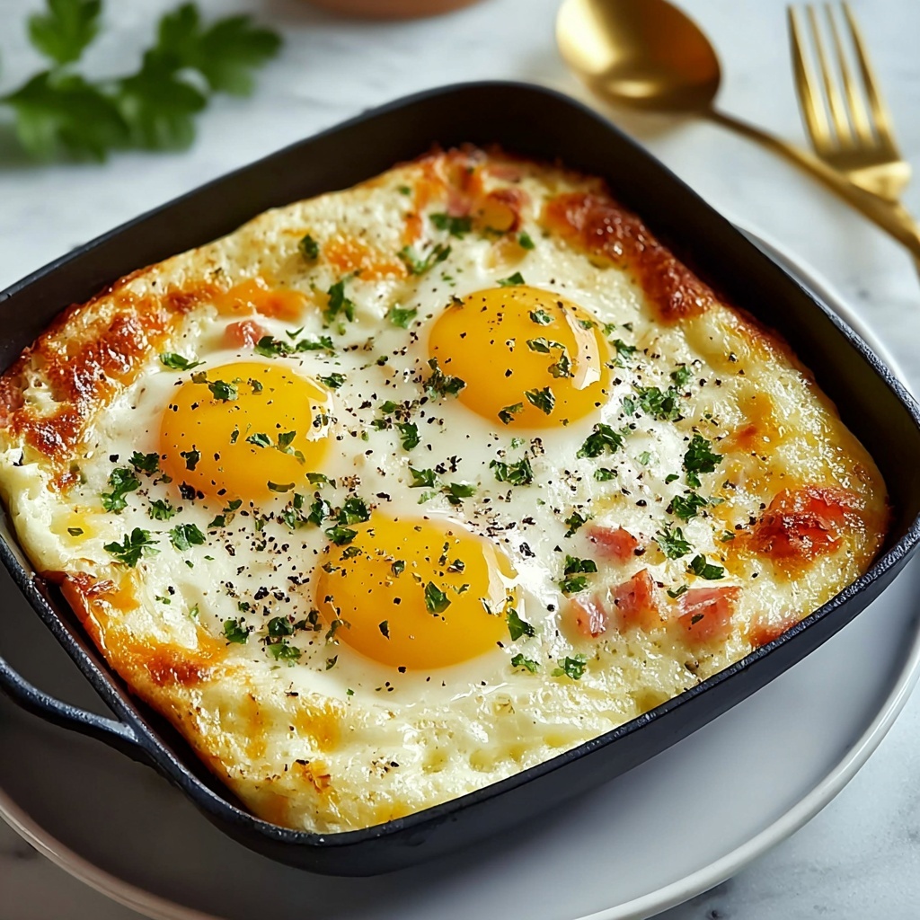 Cheesy Egg Bake with Ham, Vegetables, and Cheddar Recipe - Recipe Image