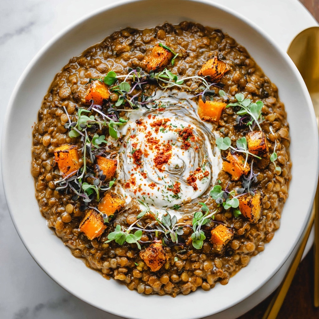 Rich Mediterranean Creamy Lentils Recipe - Recipe Image