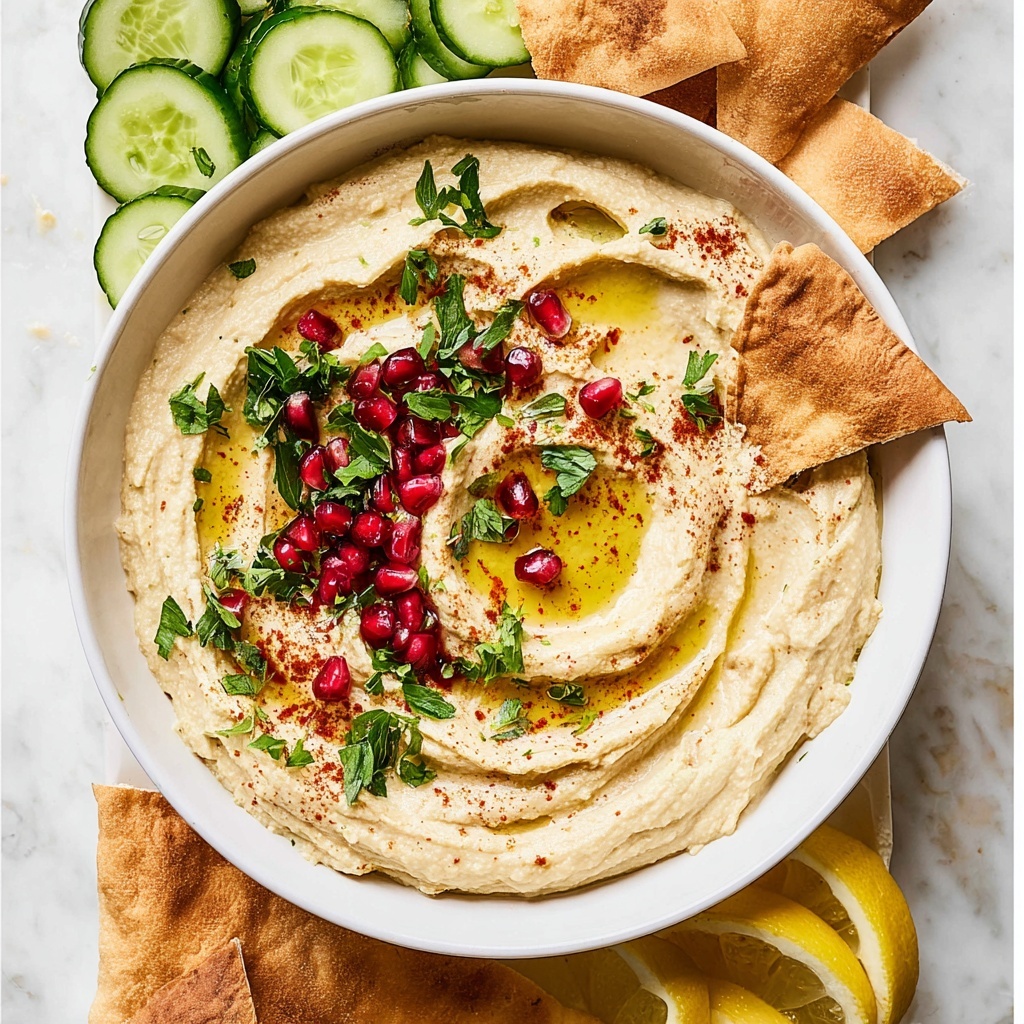 Creamy Homemade Hummus with Sumac and Olive Oil Recipe - Recipe Image