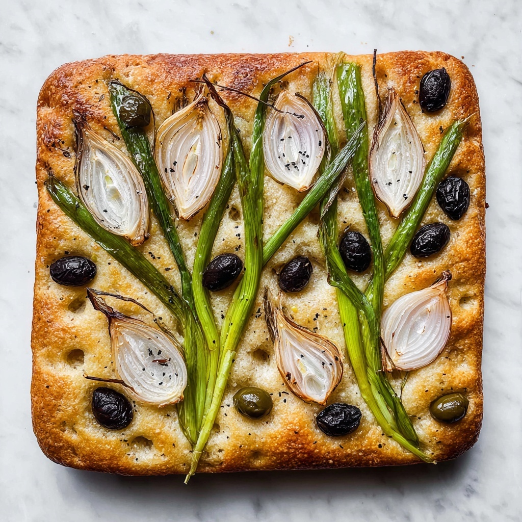Decorated Focaccia Bread with Christmas Tree and Flower Designs Recipe - Recipe Image