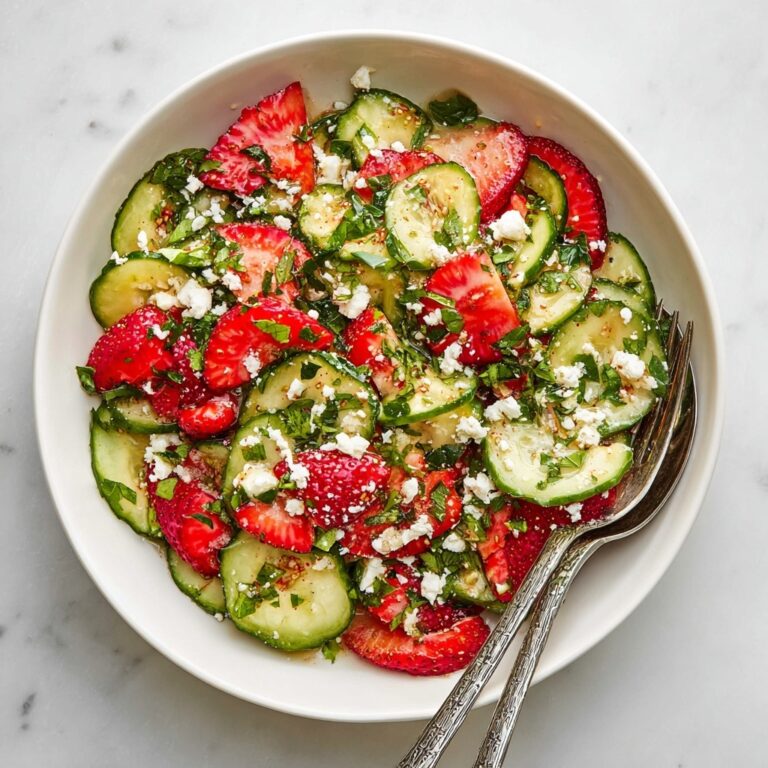 Strawberry Cucumber Salad with Feta, Mint, and Basil Recipe