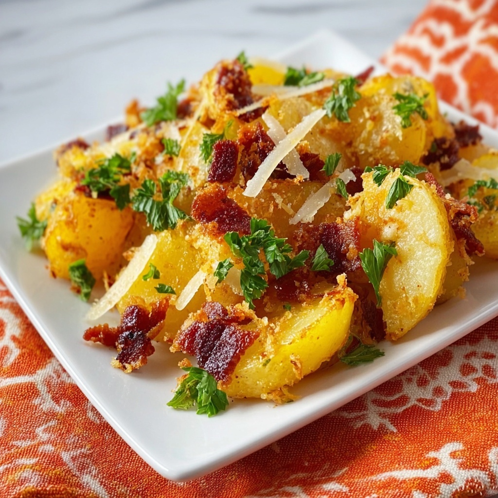 Oven Roasted Potatoes with Bacon and Parmesan Recipe - Recipe Image