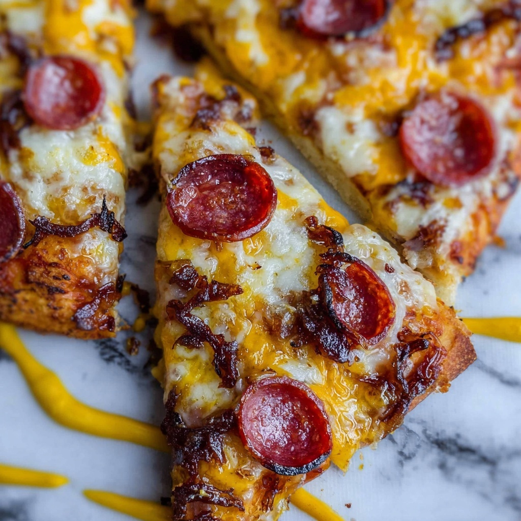 Leftover Hot Dog Pizza with Caramelized Onions Recipe - Recipe Image