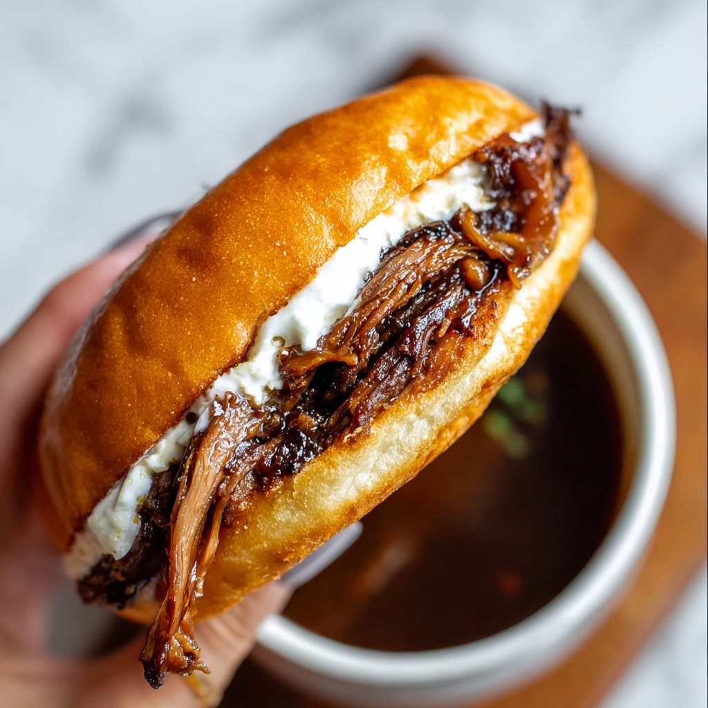 Slow Cooker French Dip Sandwiches Recipe - Recipe Image