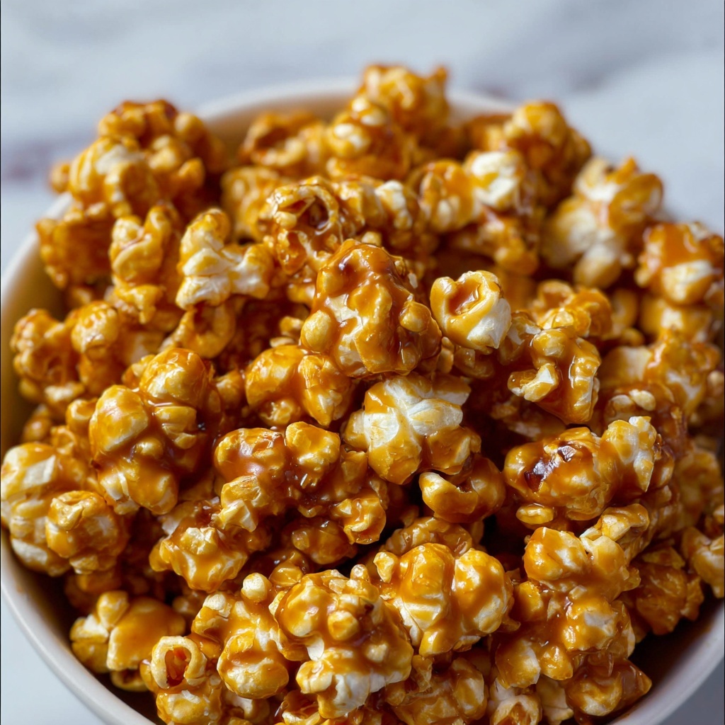 Minute Caramel Popcorn in the Microwave Recipe - Recipe Image