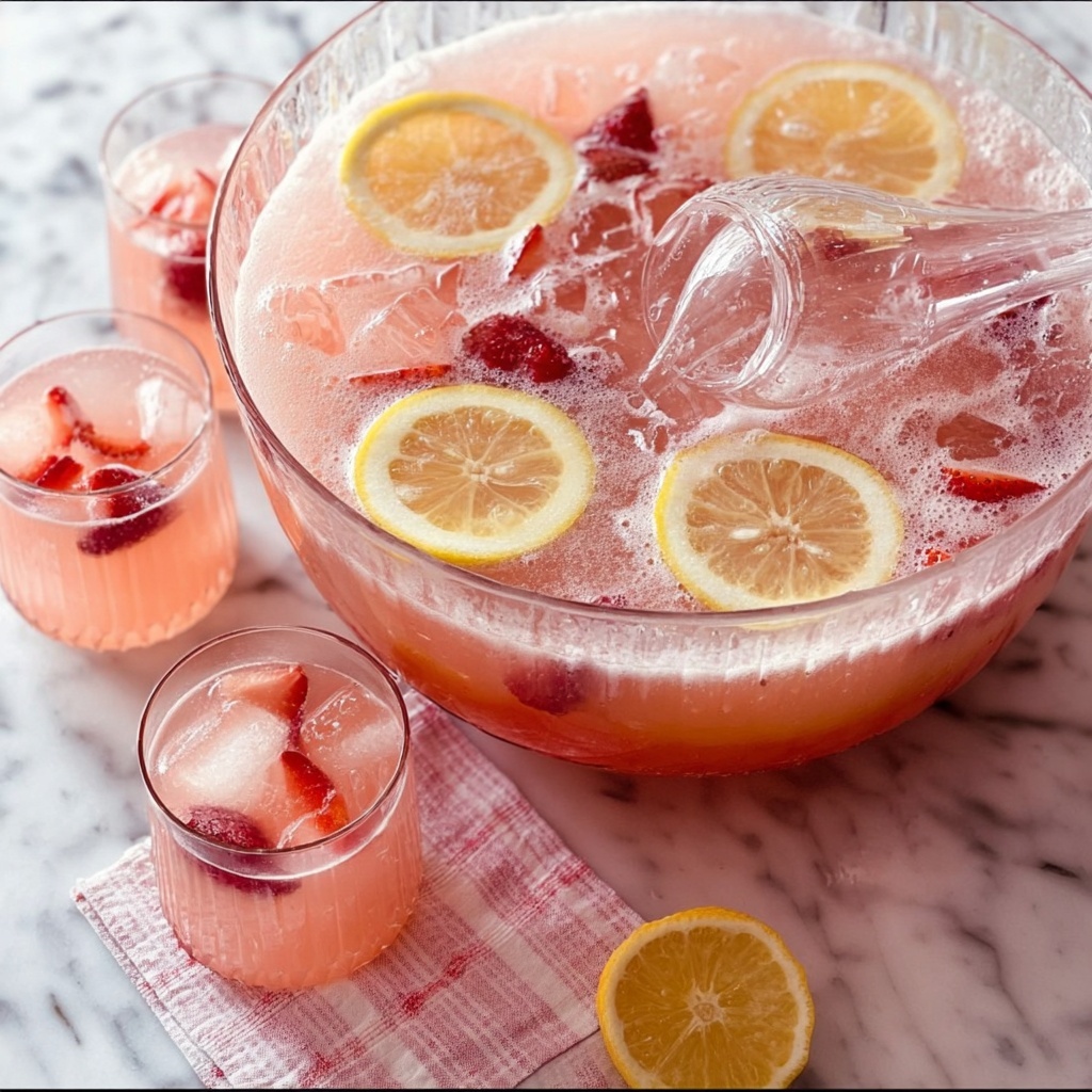 Strawberry Lemonade Party Punch Recipe - Recipe Image