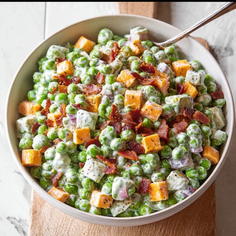 Pea Salad with Cheese and Bacon Recipe