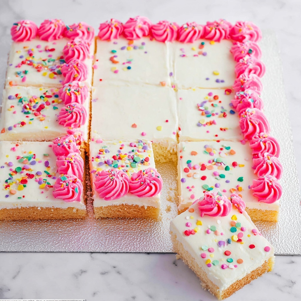 Vanilla Sheet Cake with Creamy Butter Frosting Recipe - Recipe Image