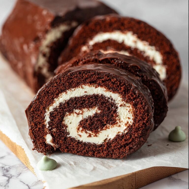Mint Chocolate Swiss Roll Recipe