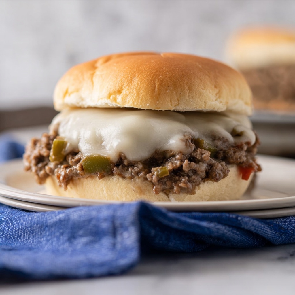 Philly Cheesesteak Sloppy Joes Recipe - Recipe Image