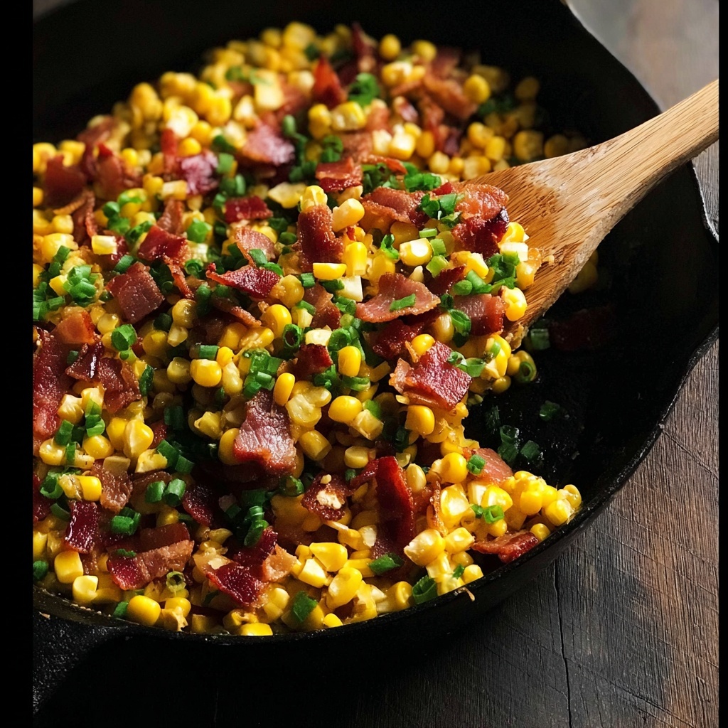 Miso Butter Corn with Bacon and Green Onions Recipe - Recipe Image