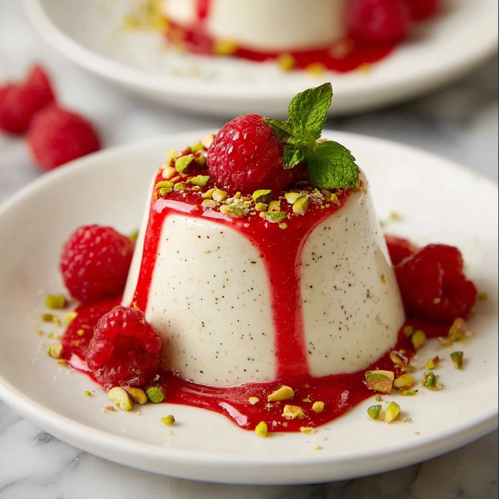 Classic Vanilla Panna Cotta with Raspberry Coulis Recipe - Recipe Image