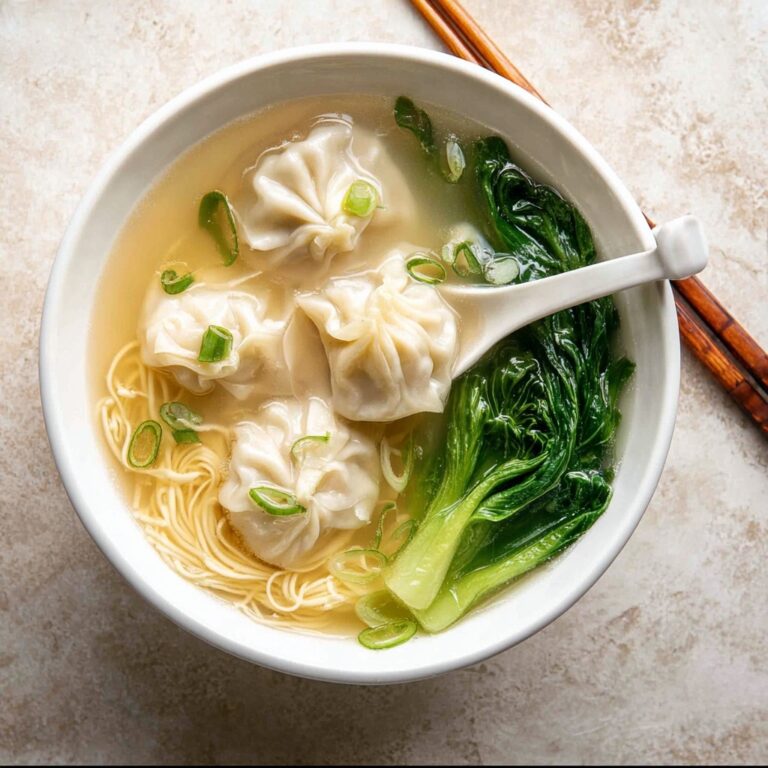 Wonton Soup with Shrimp and Pork Recipe