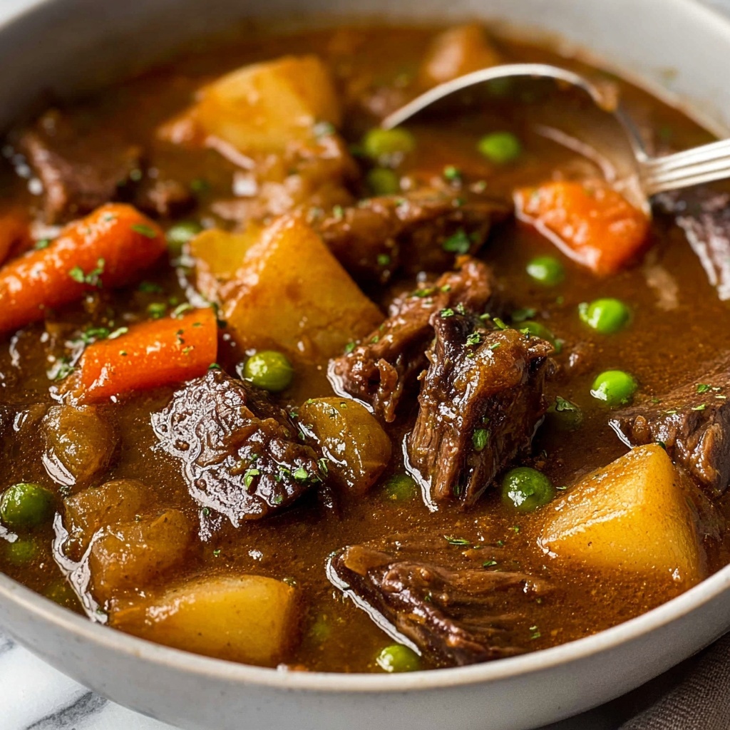 Vegetable Beef Soup with Red Wine and Mushrooms Recipe - Recipe Image