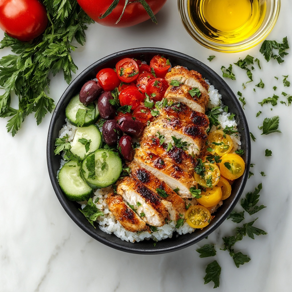 Healthy Greek Chicken Bowls Recipe - Recipe Image