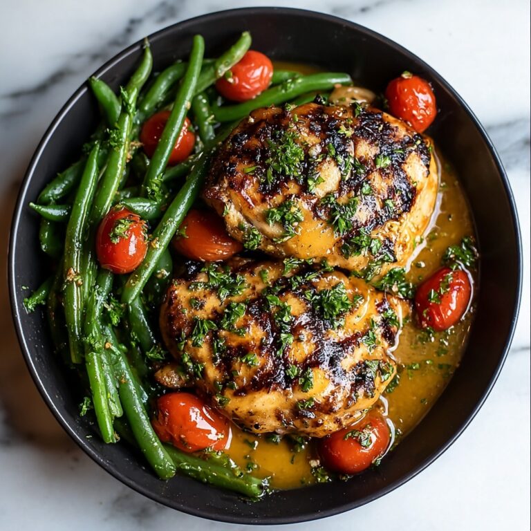 Grilled Honey Mustard Chicken with Green Beans Recipe
