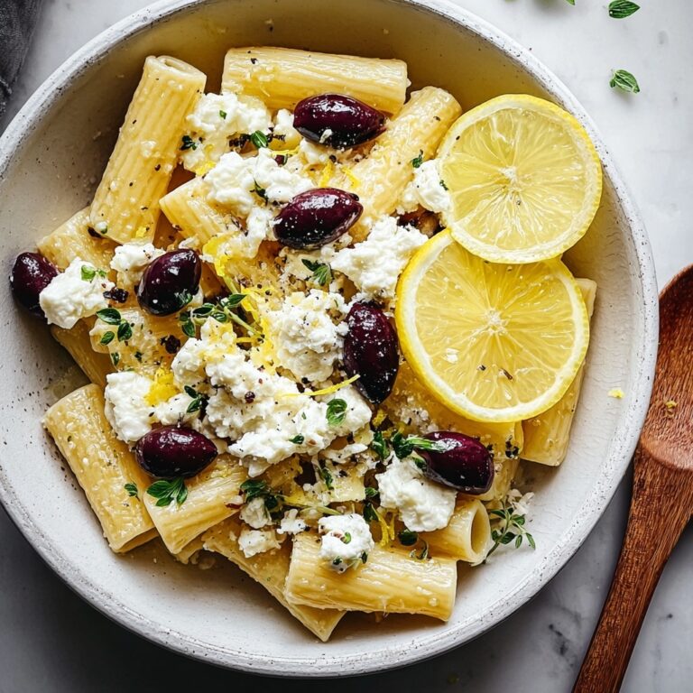Feta & Cranberry Rigatoni Salad with Lemon Vinaigrette Recipe