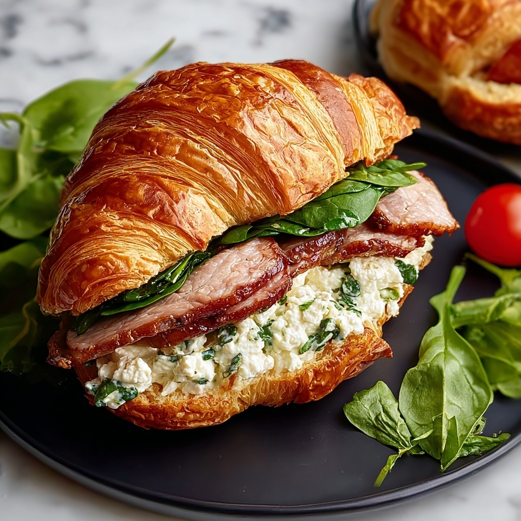 Chicken Caesar Croissant Sandwich Recipe - Recipe Image