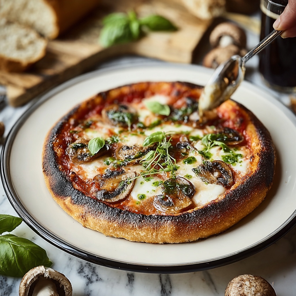 Portobello Mushroom Pizzas Recipe - Recipe Image