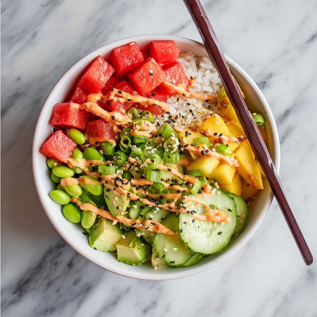 Watermelon Poke Bowl Recipe - Recipe Image