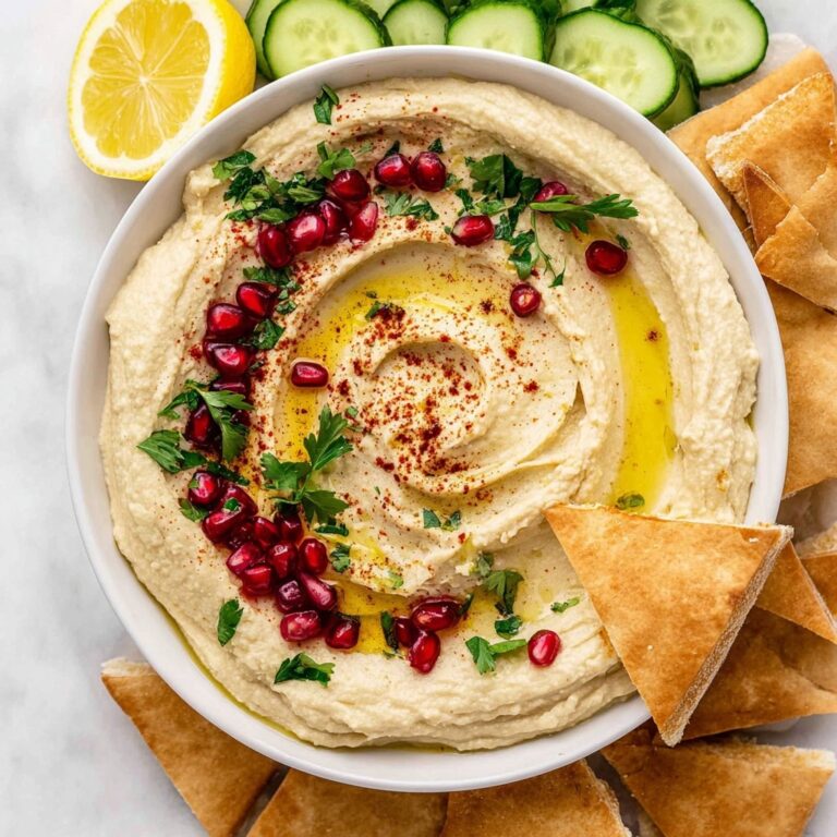 Creamy Homemade Hummus with Sumac and Olive Oil Recipe
