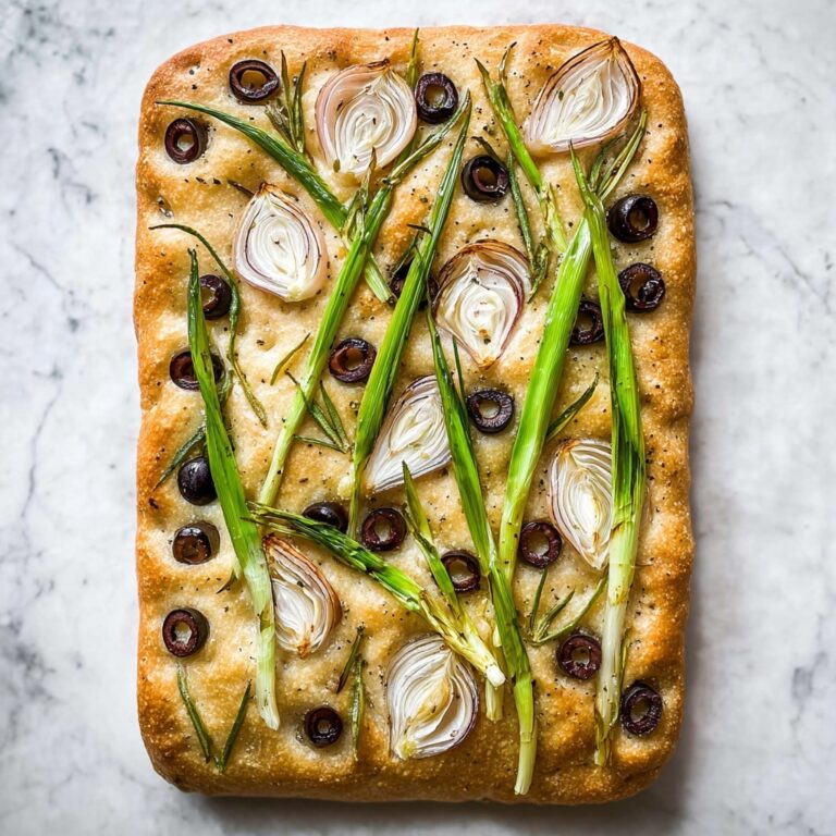 Decorated Focaccia Bread with Christmas Tree and Flower Designs Recipe