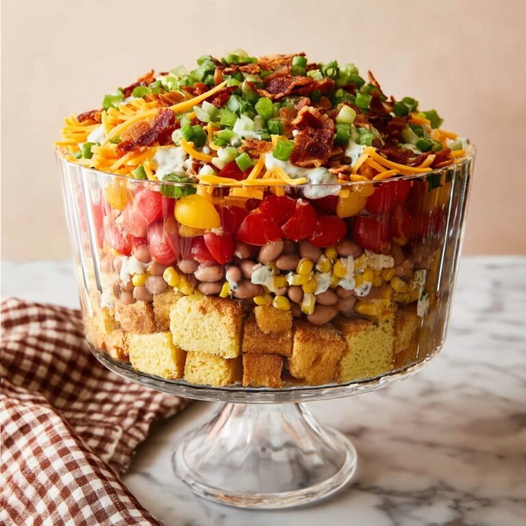 Cornbread Salad with Ranch, Bacon, and Fresh Veggies Recipe