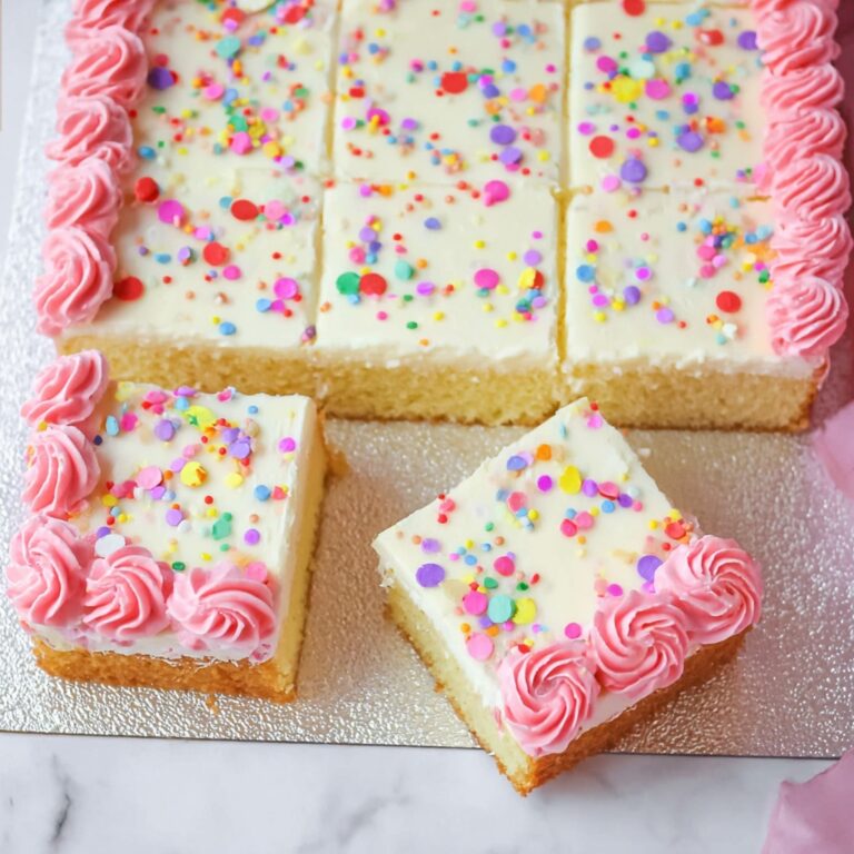 Vanilla Sheet Cake with Creamy Butter Frosting Recipe