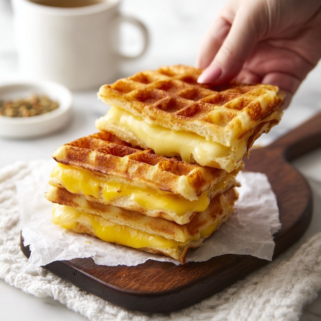 Apple Cheddar Waffle Sandwich Recipe - Recipe Image