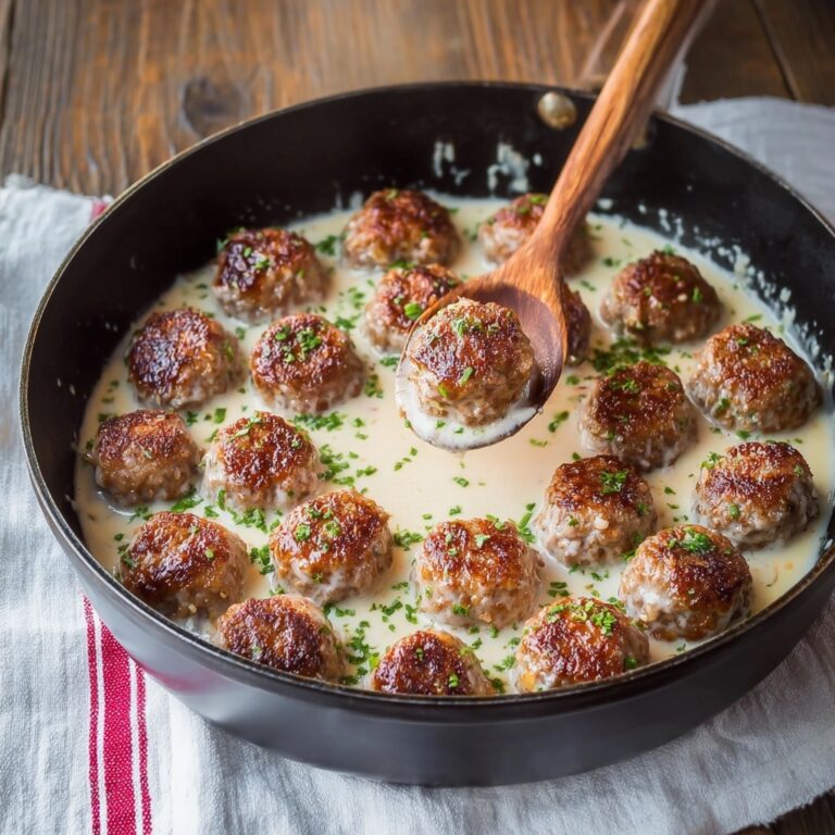 Chicken Cordon Bleu Meatballs with Creamy Parmesan Sauce Recipe