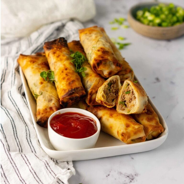 Air Fryer Cheeseburger Egg Rolls Recipe