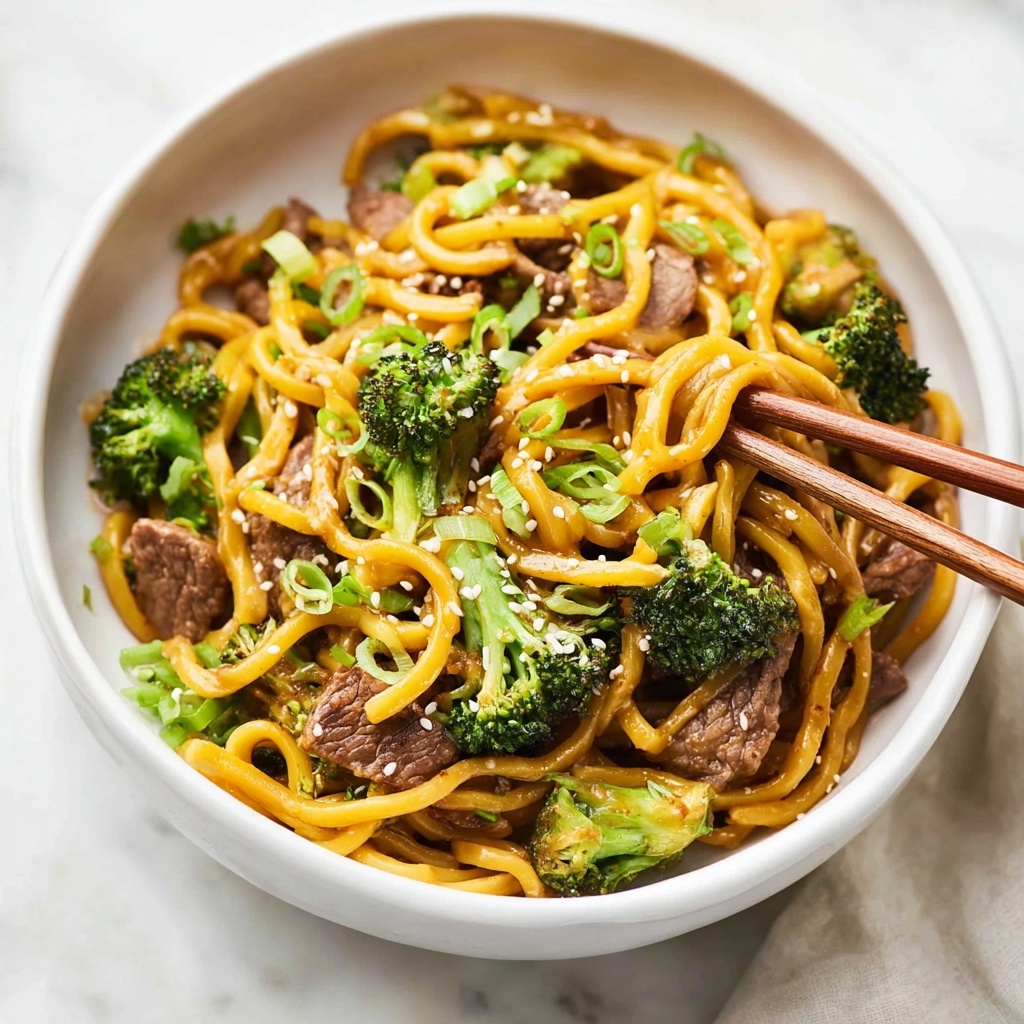 Chinese Beef and Broccoli Noodles Recipe - Recipe Image