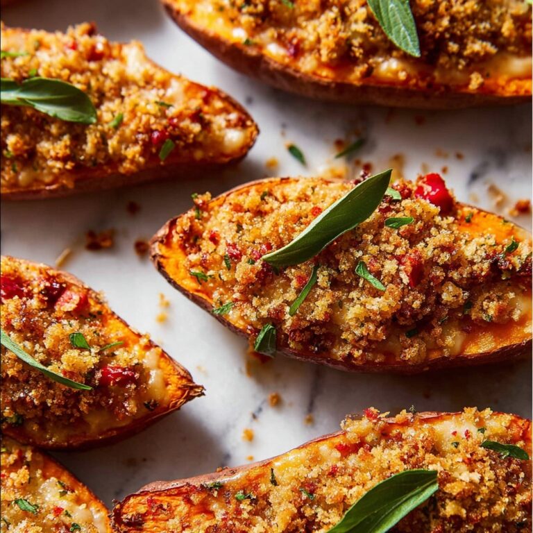 Holiday Stuffed Sweet Potatoes with Pecan, Bacon, and Cheddar Recipe