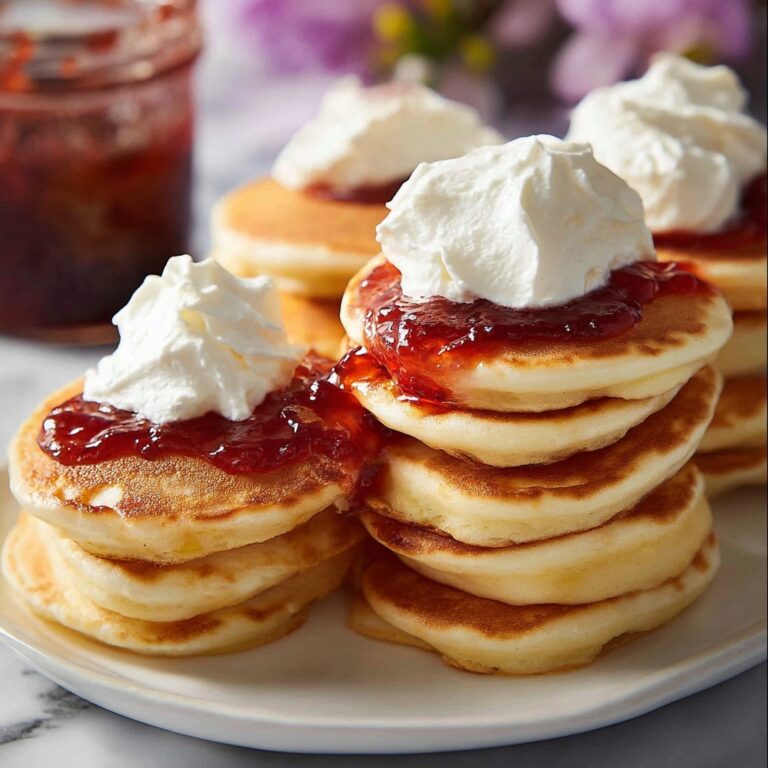 Delicious Strawberry Jam and Cream Pikelets Recipe